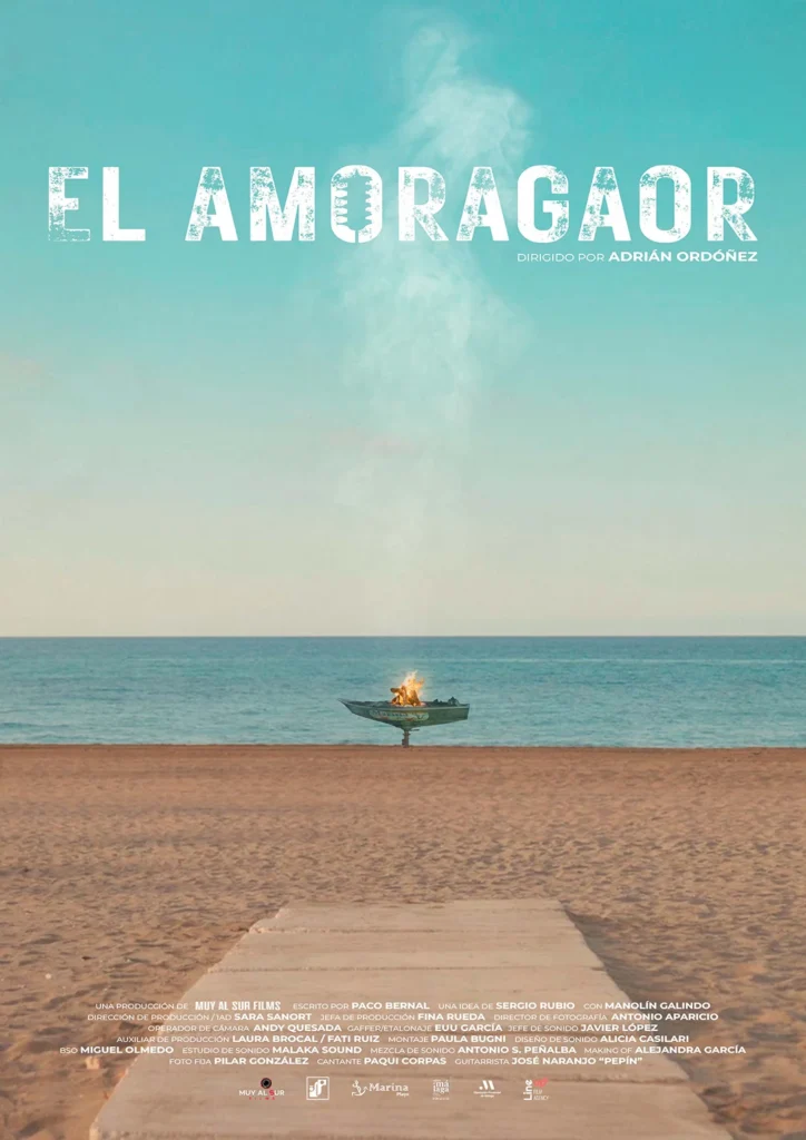 Cartel de El Amoragaor, cortometraje de cine andaluz producido por una productora audiovisual y productora de cine en Málaga