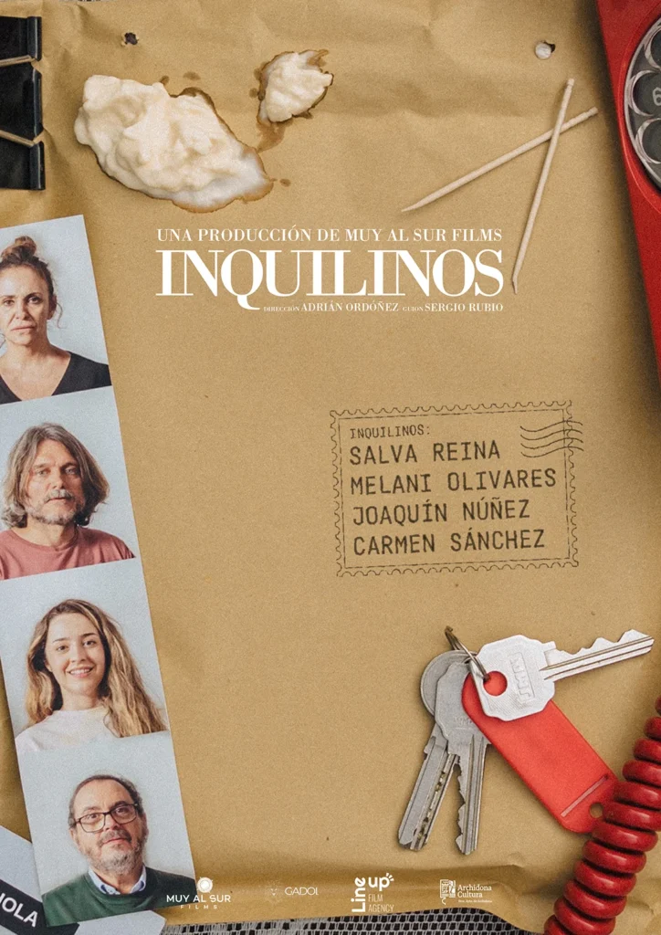 Cartel del cortometraje Inquilinos producido por una productora audiovisual y productora de cine en Málaga
