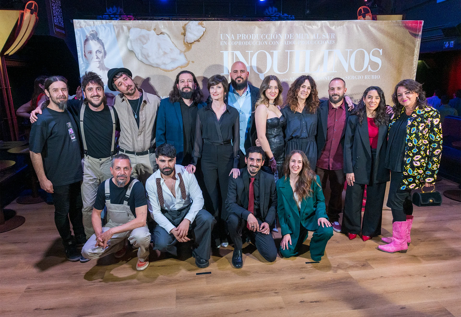 Equipo técnico y artístico del cortometraje Inquilinos en la premiere de Madrid – Muy al Sur Films