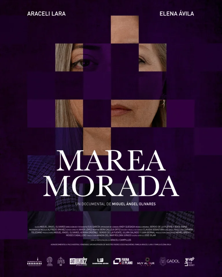 Cartel oficial de Marea Morada, largometraje documental de Muy al Sur Films